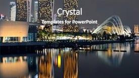 Presentation with urban buildings - Slides consisting of singapore skyline at night background and a dark gray colored foreground