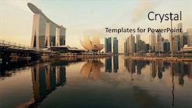  Presentation with singapore water - Audience pleasing PPT layouts consisting of singapore skyline with urban buildings backdrop and a lemonade colored foreground