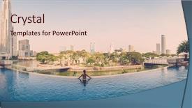  Presentation with singapore tourism - Audience pleasing slide set consisting of singapore tourism - panoramic photo of woman relaxing backdrop and a lemonade colored foreground