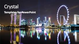  Presentation with singapore - Cool new theme with singapore with night show backdrop and a dark gray colored foreground