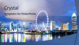  Presentation with singapore - PPT theme enhanced with singapore background and a  colored foreground