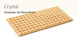  Presentation with wafer - Theme having singe-wafer-thin-crispbread-isolated background and a lemonade colored foreground