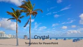  Presentation with singer - Colorful presentation theme enhanced with singer island beach at palm beach florida palm trees in usa backdrop and a light blue colored foreground