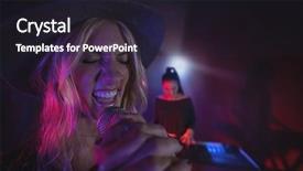  Presentation with indian classical singer - Colorful PPT layouts enhanced with singer with coworker playing piano backdrop and a  colored foreground