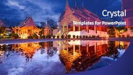  Presentation with chiang mai - PPT theme consisting of singh in chiang mai thailand background and a ocean colored foreground