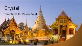  Presentation with chiang mai - Slide deck featuring singh in chiang mai thailand background and a light blue colored foreground