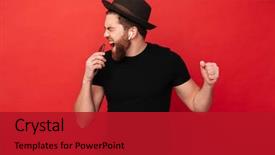  Presentation with wireless - Presentation having singing and listening to music background and a crimson colored foreground