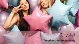  Presentation with disabled people lonely girl - Presentation theme consisting of singing bird - lifestyle and people concept two background and a coral colored foreground