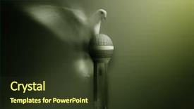  Presentation with sing - Colorful theme enhanced with singing bird - white pigeon fly sing backdrop and a  colored foreground