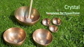  Presentation with healing - Theme featuring singing bowls for sound healing background and a tawny brown colored foreground