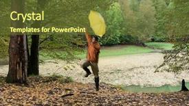  Presentation with rain - Audience pleasing slide deck consisting of singing in the rain backdrop and a tawny brown colored foreground