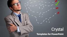  Presentation with wrong and right way - Audience pleasing PPT layouts consisting of singing reflections - handsome young man choosing backdrop and a dark gray colored foreground
