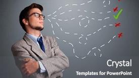  Presentation with wrong and right way - PPT layouts having singing reflections - handsome young man choosing background and a gray colored foreground