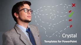  Presentation with wrong and right way - Audience pleasing presentation consisting of singing reflections - handsome young man choosing backdrop and a gray colored foreground