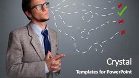  Presentation with handsome - Cool new presentation with singing reflections - handsome young man choosing backdrop and a dark gray colored foreground