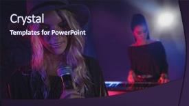  Presentation with of kids singing - Cool new PPT layouts with singing while coworker playing piano backdrop and a  colored foreground