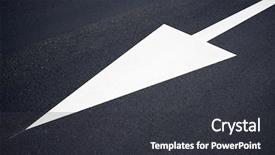  Presentation with directional - Presentation theme enhanced with single arrow directional sign background and a dark gray colored foreground