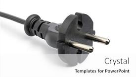 Presentation with power plug - Presentation theme consisting of single-black-european-power-plug background and a white colored foreground