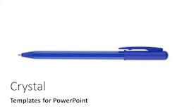  Presentation with pencils - Theme enhanced with single-blue-pencils-isolated background and a white colored foreground