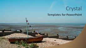  Presentation with united kingdom - Cool new presentation theme with single-boat-on-a-lovely backdrop and a light blue colored foreground