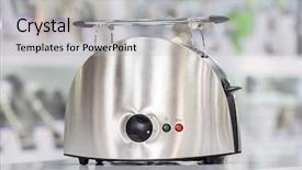  Presentation with retail store - Beautiful presentation theme featuring single-brand-new-metallic-shiny backdrop and a light gray colored foreground