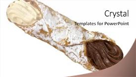  Presentation with cannoli cream - Theme consisting of vanilla and chocolate cream background and a white colored foreground