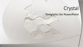  Presentation with cracked ice - Colorful slides enhanced with single cell protein - cracked white egg backdrop and a white colored foreground