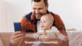  Presentation with happy baby - Audience pleasing slide set consisting of single celled - family parenthood and people concept backdrop and a red colored foreground