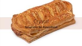  Presentation with puff pastry - Slide set with single-cheese-puff-pastry-snack background and a gold colored foreground