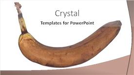  Presentation with closed - Slide set with single-closed-overripe-banana-isolated background and a white colored foreground