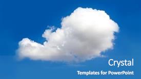  Presentation with law blue sky scales of justice - Beautiful presentation theme featuring single cloud in blue sky backdrop and a teal colored foreground