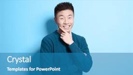  Presentation with color - Beautiful PPT layouts featuring single colors - portrait of young asian man backdrop and a  colored foreground