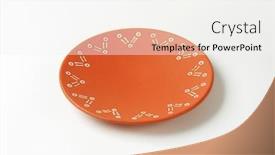  Presentation with dinner - Beautiful theme featuring single decorative terracotta dinner plate backdrop and a white colored foreground