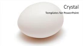  Presentation with egg - Presentation having single egg isolated on white background and a white colored foreground