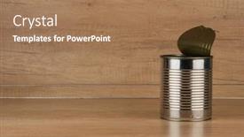  Presentation with empty - Slide deck having single-empty-open-aluminum background and a coral colored foreground