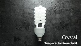  Presentation with glowing light bulb light bulb - Colorful slide set enhanced with single-energy-efficient-light-bulb backdrop and a dark gray colored foreground