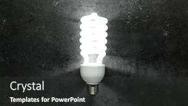  Presentation with glowing light bulb light bulb - Colorful theme enhanced with single-energy-efficient-light-bulb backdrop and a dark gray colored foreground