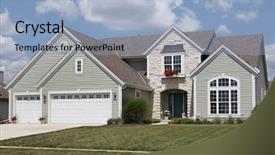  Presentation with ancient greek of stone - PPT theme consisting of stone entry and green siding background and a light blue colored foreground