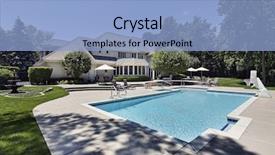  Presentation with swimming - PPT theme consisting of deck in back of luxury background and a light blue colored foreground