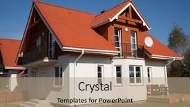  Presentation with single color - Beautiful theme featuring single family house in white backdrop and a coral colored foreground