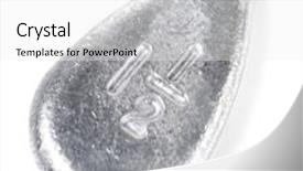  Presentation with fishing - Audience pleasing PPT theme consisting of lead metal - single fishing plummet isolated backdrop and a white colored foreground