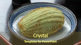  Presentation with matcha - Amazing PPT theme having single fresh baked matcha tea backdrop and a tawny brown colored foreground