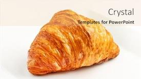  Presentation with croissant - Presentation theme with single-fresh-croissant-on-white background and a lemonade colored foreground