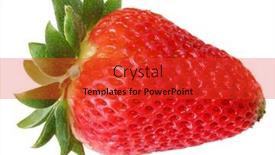  Presentation with strawberry - PPT theme featuring single-fresh-strawberry-fruit-isolated background and a red colored foreground