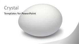  Presentation with egg - Slides with single-fresh-white-chicken-egg background and a white colored foreground