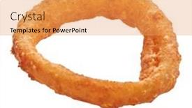  Presentation with onion - Presentation theme having single-fried-onion-ring-over background and a yellow colored foreground