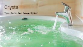  Presentation with hot tub - Presentation featuring single-handle-faucet-pouring-hot background and a coral colored foreground