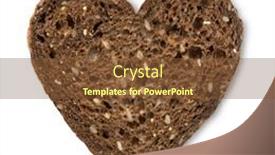  Presentation with brown - Beautiful presentation theme featuring single-heart-shaped-slice backdrop and a tawny brown colored foreground