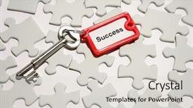  Presentation with falling jigsaw pieces - Slides having single key on jigsaw puzzle background and a  colored foreground