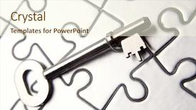  Presentation with jigsaw - Slides featuring single key resting on jigsaw background and a cream colored foreground